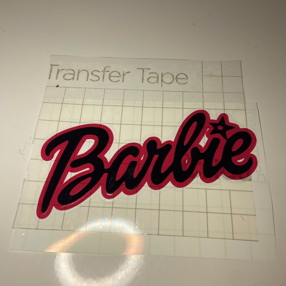 Barbie layered vinyl decal sticker